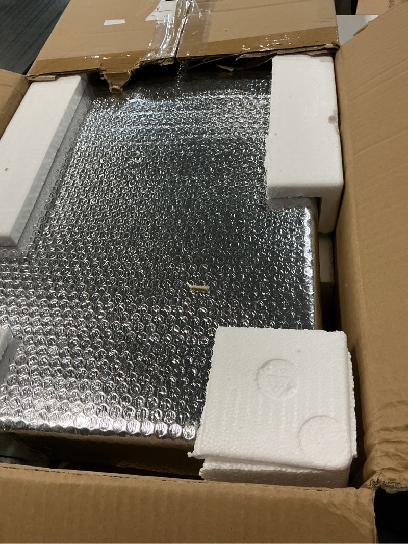 Condition photo showing New/Like New for 36x12 Inch No Tile Needed Shower Niche - 304 Stainless Steel Niche Shower with 3- Tier Shelves Recessed Wall Niches for Bathroom Storage,Matte Black Black 3 36 X 12 X 4.13 Inches