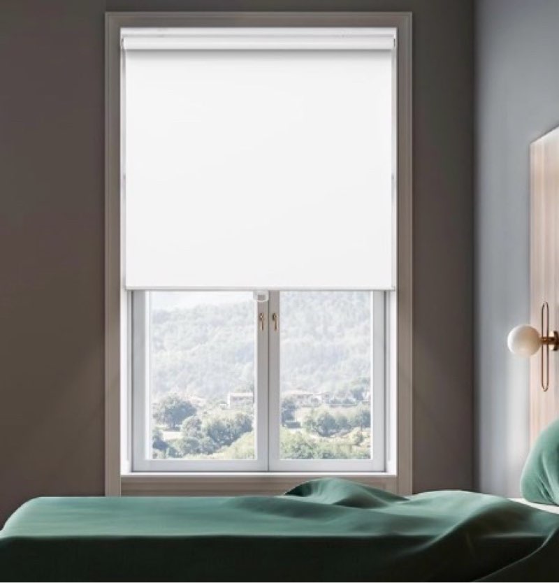 GENIMO 100% Blackout Roller Window Shades, Window Blinds Cordless with Thermal Insulated, UV Protect