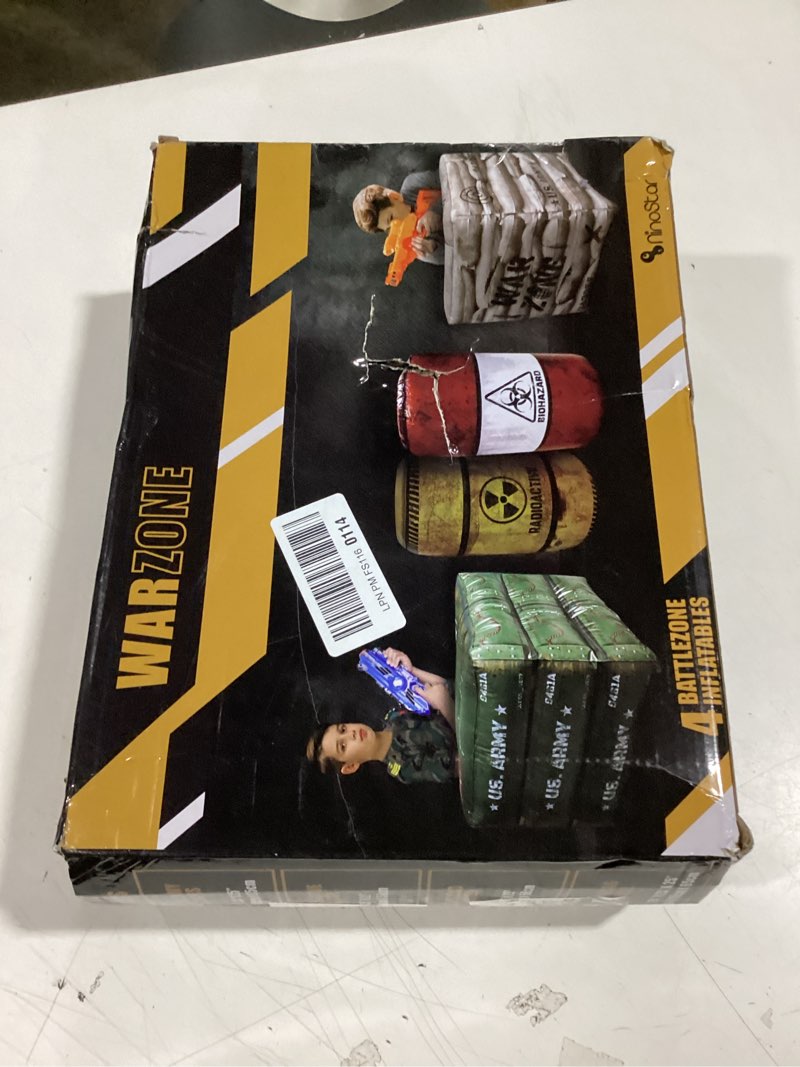 Condition photo showing Good Condition for ninostar premium package 4 combat battlefield inflatables, compatible with nerf, laser tag, water gu