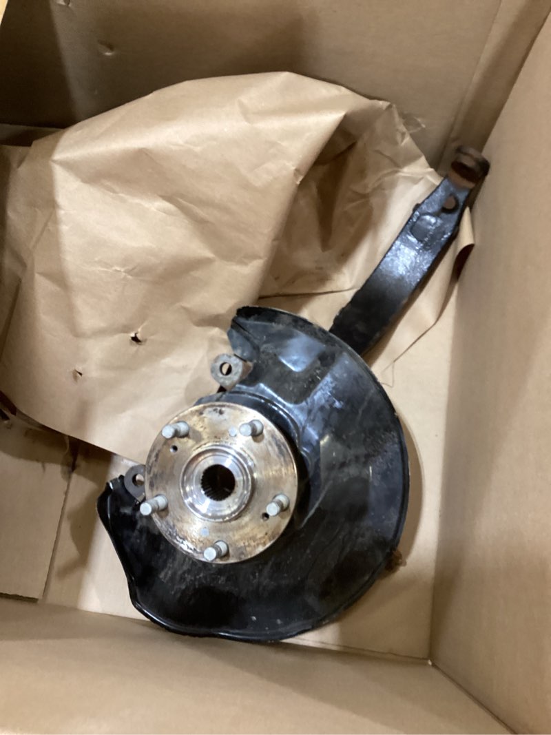 Condition photo showing As Is for 698-447 front left steering knuckle & wheel bearing hub replacement for honda accord 2008-2012 acura tsx 2009-2014 2.4l l4 3.5l v6 lk051 44300ta0a61, 45255ta0a00, 51215ta0020 driver side mustrod