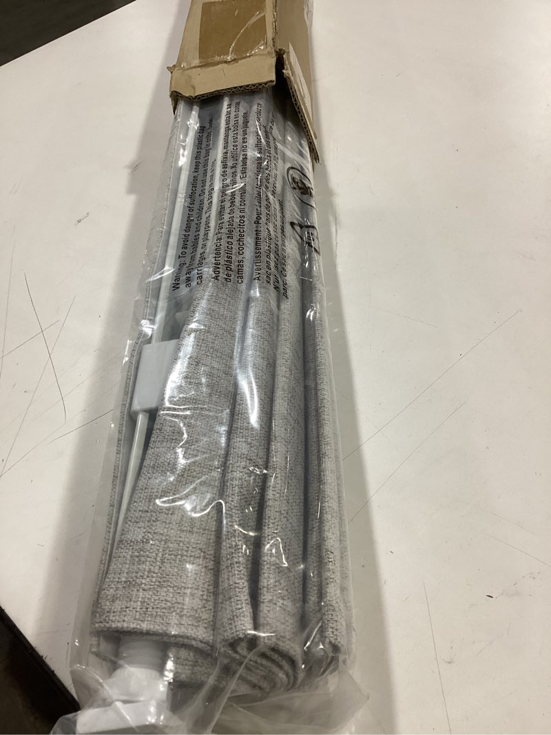 Condition photo showing As Is for LazBlinds No Tools No Drill Cordless Roman Shades for Windows, Blackout Thermal Insulated UV Blocking Window Blinds, Room Darkening Fabric Blinds for Indoor Windows, 35'' W x 64'' H, Off White Blackout - Off White 35" W x 64" H