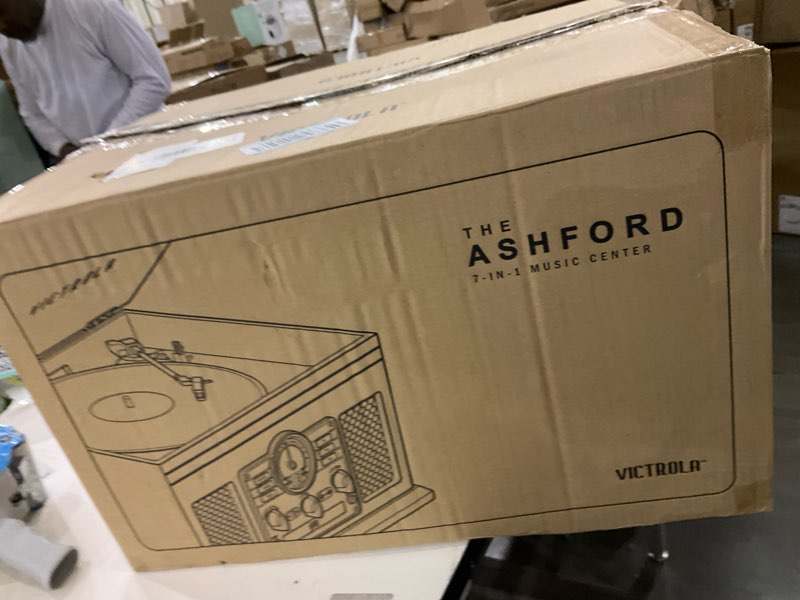 Victrola Ashford – 3-Speed Belt Driven Bluetooth Record Player with CD, Cassette, FM Radio, Aux-In &