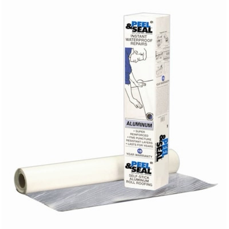 Peel & Seal Instant waterproof repairs 3-ft W x 33.5-ft L 100.5-sq ft Aluminum Roll Roofing