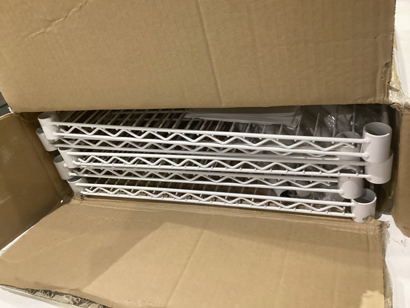 Condition photo showing Good Condition for huwena 4 tier mini fridge stand with storage for dorm microwave stand over mini fridge storage shelf adjustable height organizer for college rooms kitchen pantry(white)