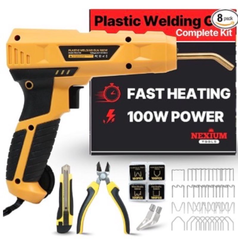 NexiumTools 5-in-1 Plastic Welder Kit – 1–3 Sec Rapid Heat Tool with Precision Smoothing Tip & Carry