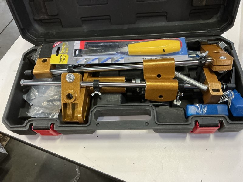 Condition photo showing Good Condition for meticuloso door lock hole opener kit, updated lock mortiser for wooden doors, door lock installation kit mortising machine mortise jig with 3 drill bits
