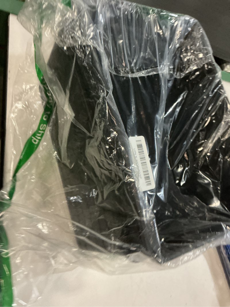 Condition photo showing New/Like New for BINO | Plastic Storage Baskets Medium - Black | THE STABLE COLLECTION | Multi-Use Storage | Rectangular Cabinet Organizer | Baskets For Organizing with Handles | Home Office Organization and Storage 2PK Medium Black