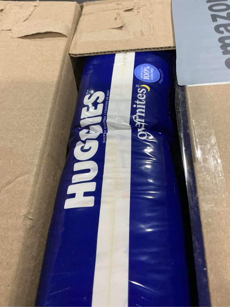 Condition photo showing Good Condition for Huggies Size 5 Overnites Baby Diapers: Overnight Diapers, Size 5 (27+ lbs), 100 Ct (2 Packs of 50), Packaging May Vary Size 5 100