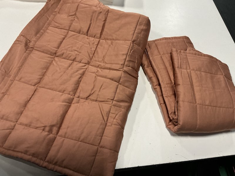 Condition photo showing Good Condition for european linen box quilted sham set standard desert sunset