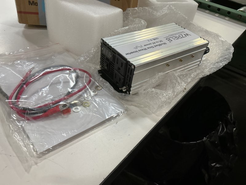 Condition photo showing New/Like New for wzrelb 1200w power inverter 24v dc to 110v 120v ac,2400w peak modified sine wave car inverter with led display,dual ac outlets,soft starter,off-grid power converter with high efficiency up to 90% 1200w 24v