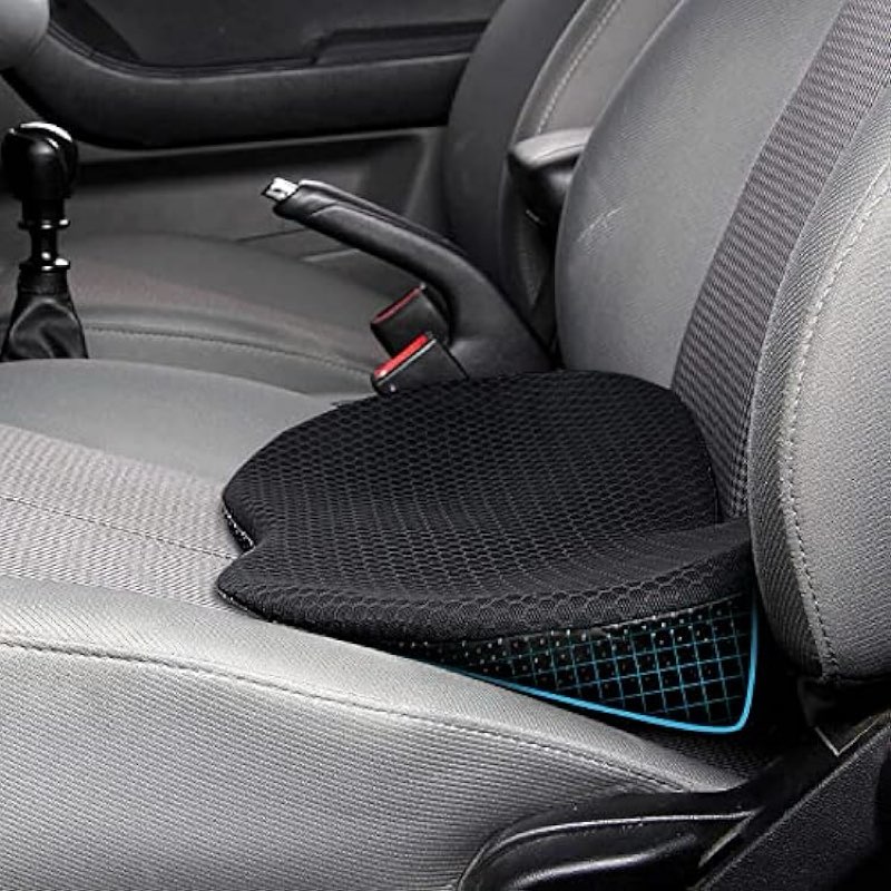 livtribe car seat cushion - memory foam car seat pad - sciatica & lower back pain relief - car seat cushions for driving - road trip essentials for drivers(black)