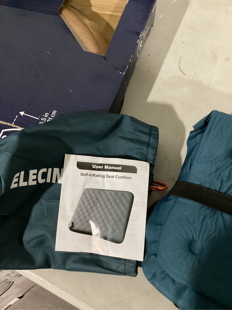 Condition photo showing As Is for electric self-inflating cushion or pad