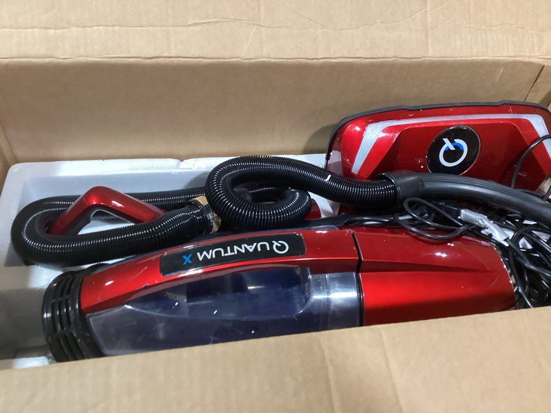 Condition photo showing As Is for Quantum X Upright Water Filter Vacuum for Home — Superior Bagless Vac Cleaner with Water & MicroSilver Filtration to Clean Wet & Dry Messes. Pet, Dog Hair, Toddler Spills on Carpet & Hardwood Floor Viper Red