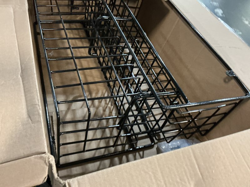 Condition photo showing As Is for tandefio 2 pcs basket & tack rack for horse hanging bridle rack with basket hanging wire basket with tack hook hangers wall mounted multi use stable organizer key organizer rack for stable saddle