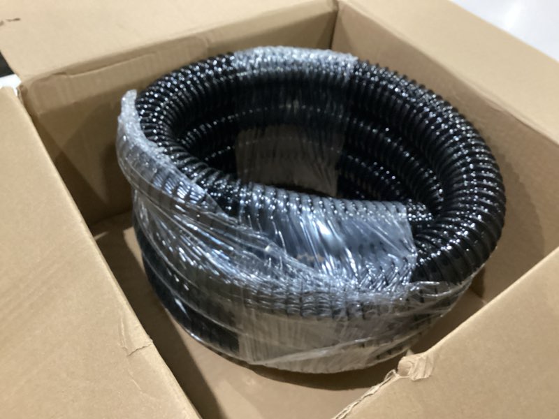 Condition photo showing Good Condition for pond hose id 1-1/2” × 10ft black corrugated flexible reinforced pvc hose vinyl tubing for pond pump fountain garden waterfall, non-toxic & kinkproof, with 2 clamps, 1.5 in 38mm id 10 feet 1-1/2 inch