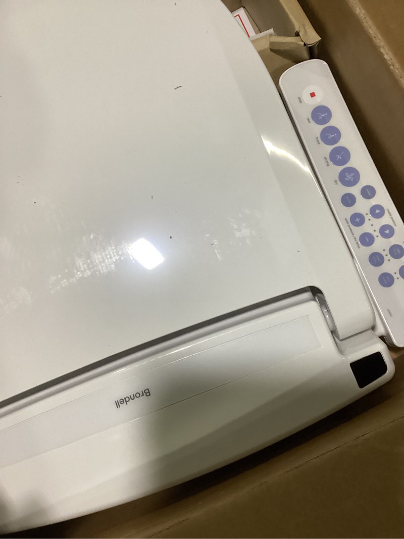 Condition photo showing Good Condition for brondell plastic white elongated soft close heated bidet toilet seat