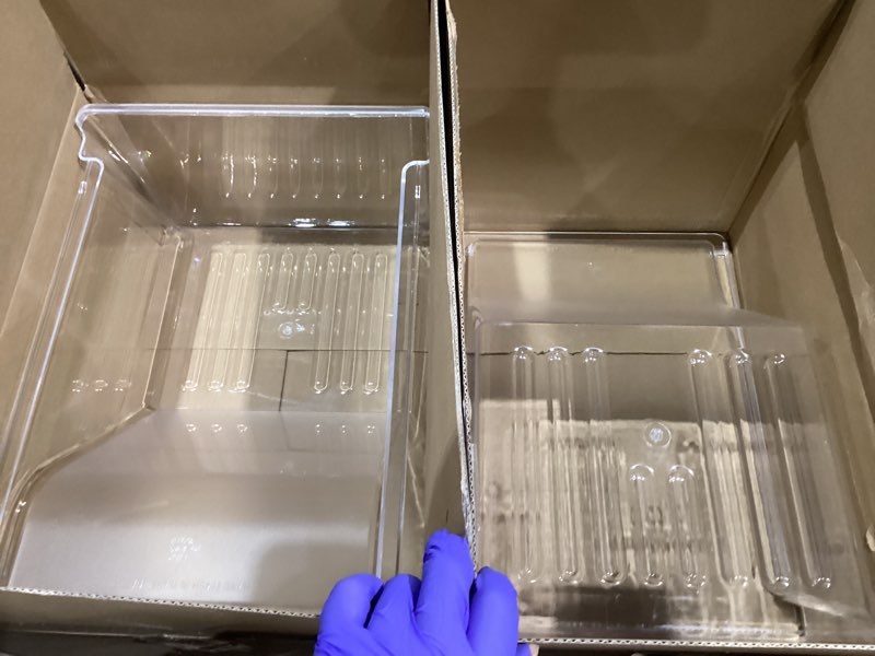 Condition photo showing Good Condition for 240337103 Refrigerator Crisper Drawer 2-Pack for Frigidaire Drawer Replacement Kenmore Refrigerator Drawer Replacement Fridge Fresh Vegetable Bottom Tray Drawers Bin Pan Shelf Parts AP2115849 PS429854