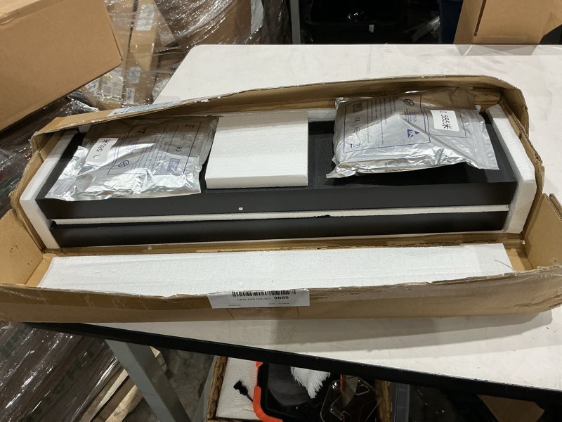 Condition photo showing Good Condition for bameos floating shelves with led for wall, sturdy shelves with rgb light, wall mounted display shelves, set of 2, hanging shelf for bathroom, bedroom, kitchen, living room storage, black 24 x 6 black-rgb