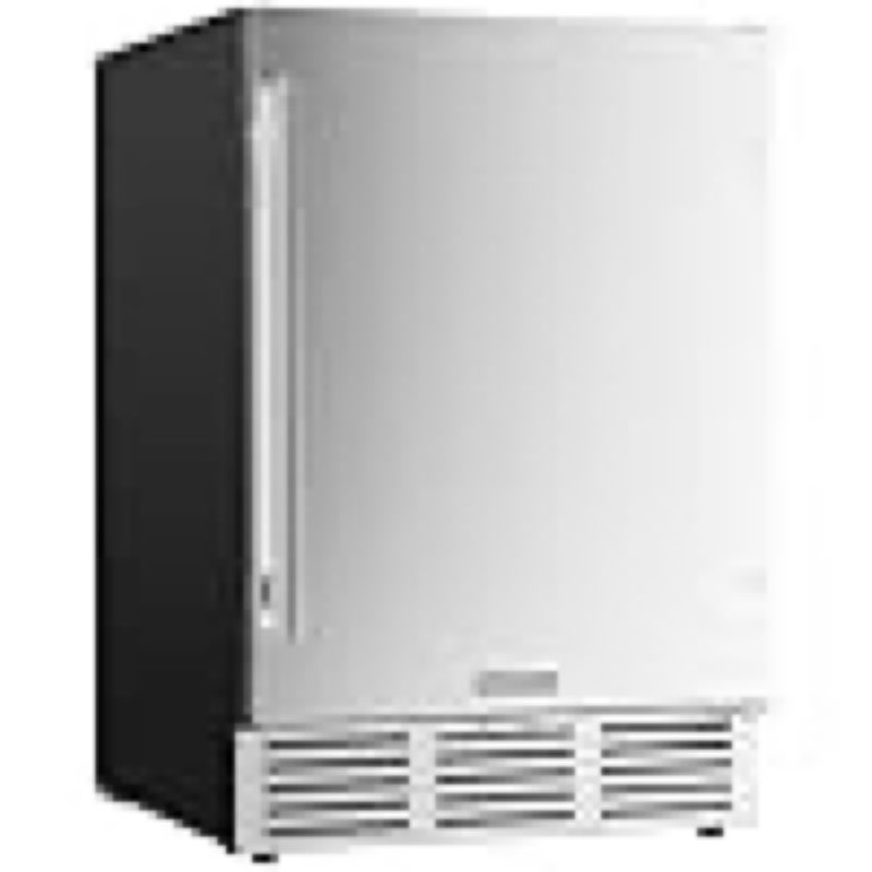 euhomy 24 inch beverage refrigerator, built-in and freestanding beverage cooler 180 can, under counter beverage fridge with stainless steel door, outdoor refrigerator for soda, beer, wine