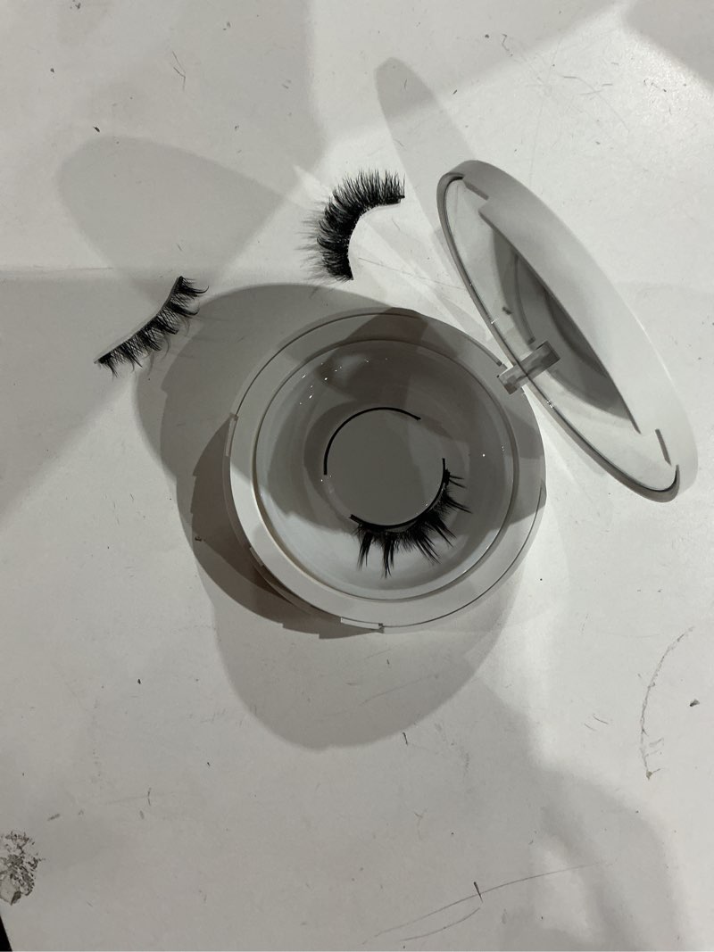 Condition photo showing Good Condition for keyyou daily wear reusable magnetic eyelashes 2 pair with applicator no glue needed 3d natural magnetic lashes, easy to apply & long lasting for daily use & events(a01+a02) mangetic lash-a01+a02