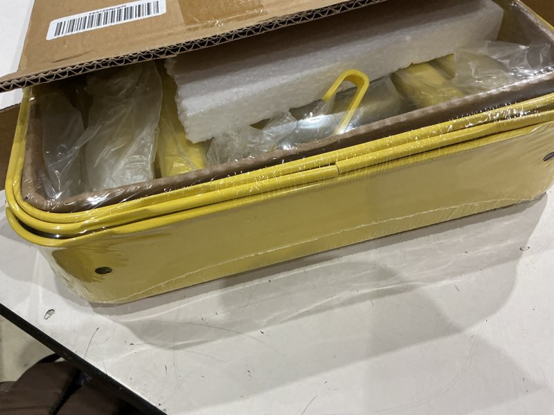 Condition photo showing Good Condition for danpinera 3-tier rolling cart, utility cart mobile metal rolling storage cart with lockable wheels & hanging cups & hooks for kitchen, bathroom, office, workshop, yellow yellow normal (3 tier)