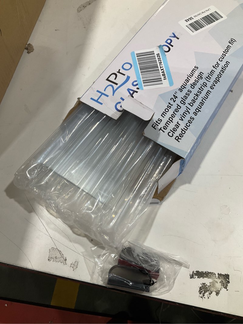 Condition photo showing Good Condition for h2pro 24" glass canopy for 15/20/ 55-gallon aqueon all glass marineland perfecto aquarium fish tank (23.07 x 11.69 x 0.16in)