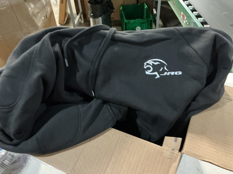 Condition photo showing As Is for j.a.g. motorcycle protective hoodie for men – armored riding jacket w/aramid lining for impact | all-season hoodie sweater xx-large black
