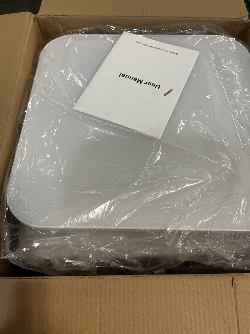 Condition photo showing New/Like New for Fitop Bathroom Exhaust Fan with Light, 110 CFM 43W 1200LM Ceiling Mount Shower Ventilation Exhaust with Light, 1.0 Sones Bathroom Vent with Light, Bathroom Fan LED Light 3000K/4000K/5000K White