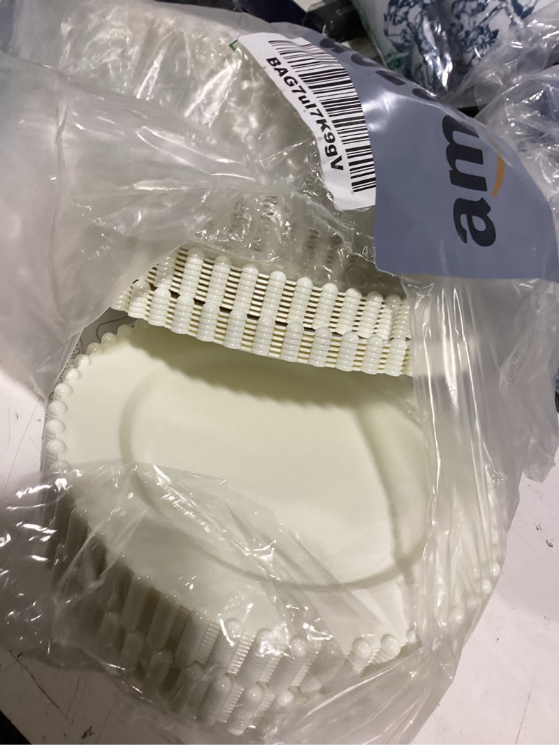 Condition photo showing Good Condition for 72 pcs party plates dinner plate, 10 inch ivory plastic plate disposable heavy duty,fancy ivory charger disposable plastic plate for party wedding bridal showers