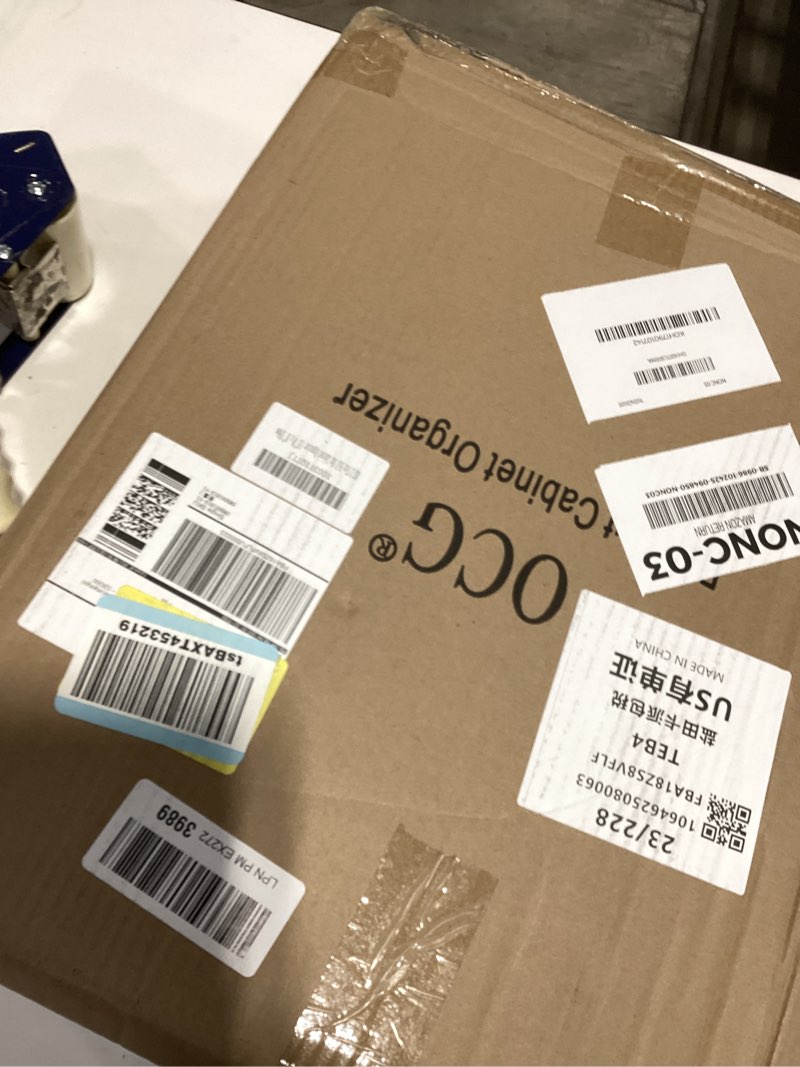 OCG 2 Tier Pull Out Cabinet Organizer (15.5" W x 18" D), Pull Out Drawers for Kitchen Cabinets, Pull