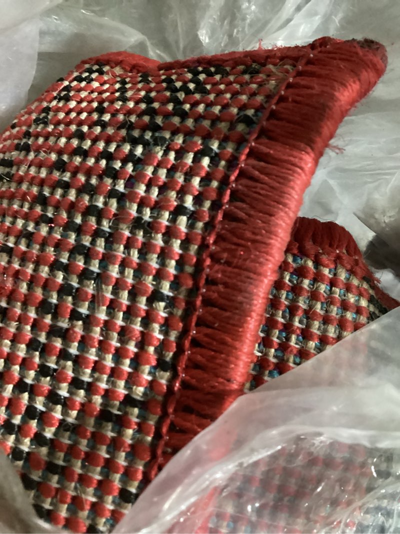 Condition photo showing New/Like New for glory rugs modern area rug 8x10 swirls carpet bedroom living room contemporary dining accent sevilla collection 4817a (8x10, red) red black 8' x 10'