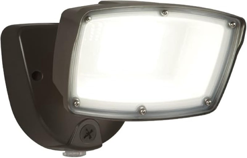halo fsl single head bronze outdoor integrated led dusk to dawn flood light with selectable color temperature