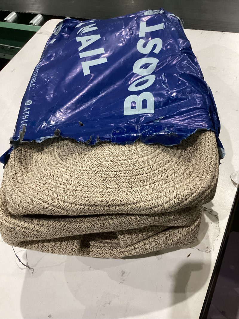 Condition photo showing Good Condition for large storage baskets for shelves, closet organizers bins for clothes blanket towels, baby nursery, toy baskets box, woven rope baskets, 17 x 13 x 7.5”, 3 packs mixed brown 3pcs-l17×w13×h7.5" natural