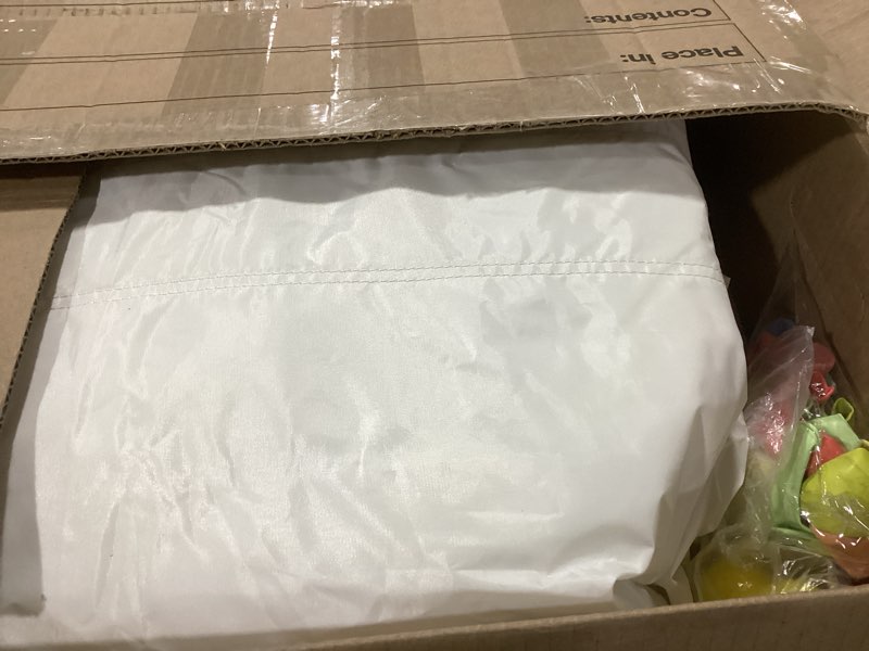 Condition photo showing Good Condition for White Bounce House, House with Blower, Inflatable Bouncer, Children's Toy, Sewn Extra Thick Material for Durability