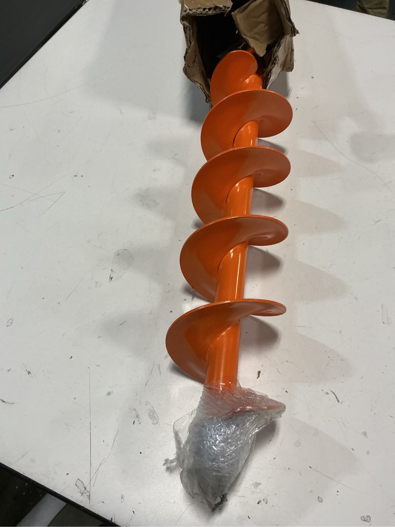 Condition photo showing Good Condition for Threaded Auger Drill Bit for Planting, 4''x 32'' Drill Augers for Digging Holes with Self-Tapping Screw, 3MM Heavy Duty Garden Auger Drill Bit for Planting, Dirt Bulb Plant Auger for Drill 4x32''