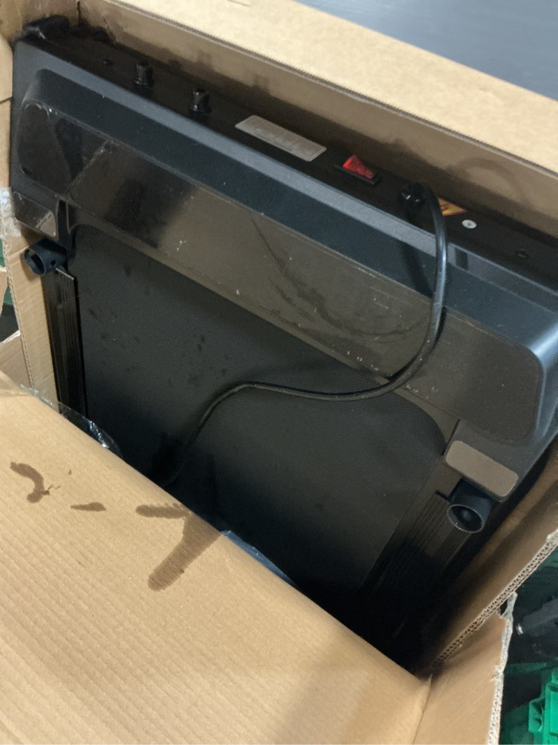 Condition photo showing As Is for Electric Treadmills for Home with Incline, Walking Pad Treadmill with Handle Bar, 0.6-7.6MPH Portable Small Treadmills with Handles for Home Small Spaces, 3.0HP Walking Pad with Incline and 350LBS