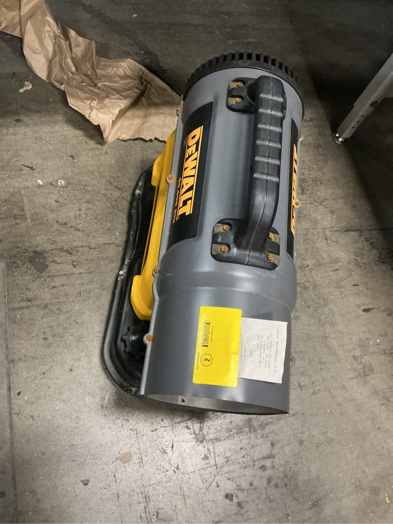 Condition photo showing As Is for DeWalt 20V Max 90000 Btu/h 1750 sq ft Forced Air Diesel/Kerosene Heater