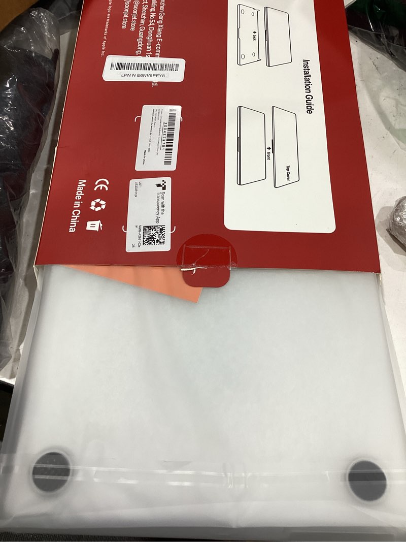 Condition photo showing Good Condition for soonjet for macbook air 13 inch case, m5 m4 m3 m2, 2022-2026 a3449 a3240 a3113 a2681, color matched, snap-on design, fingerprint & scratch resistant, hard shell protective matte cover for mac air 13.6 matte clear