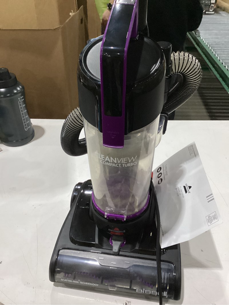 Condition photo showing As Is for Bissell CleanView Compact Turbo Upright Vacuum with Quick Release Wand, Full Size Power, Compact Size for Apartments & Dorms, 3437F