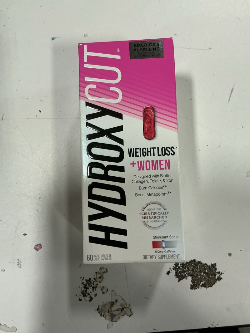 Condition photo showing New/Like New for Hydroxycut +Women - 60 Rapid-Release Liquid Capsules, Pack of 2 - Includes Biotin, Collagen, Folate & Iron