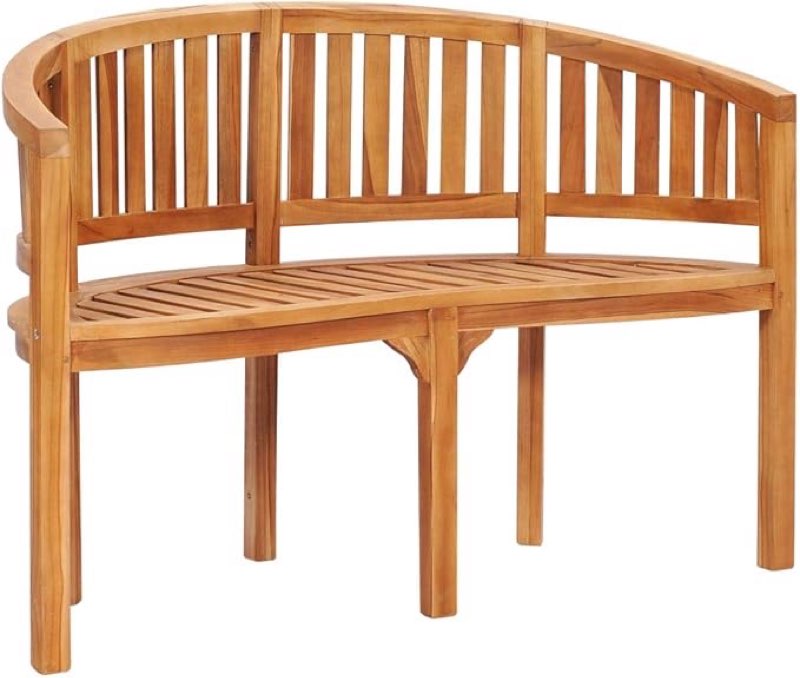 SKM Banana Bench 120 cm Solid Teak Wood