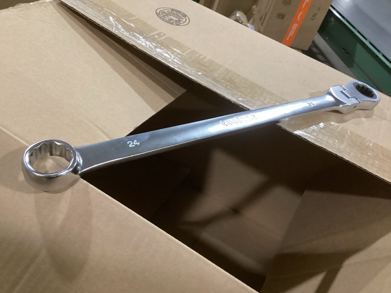 toolant extra long ratcheting wrench, flex head & fixed offset head double box end combination wrenc