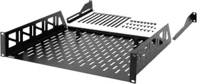 Tecmojo 2U Rack Shelf,19 inch Server Rack Shelf 16 inch Depth,Weight Capacity 110Lbs/50kg,Rack Mount