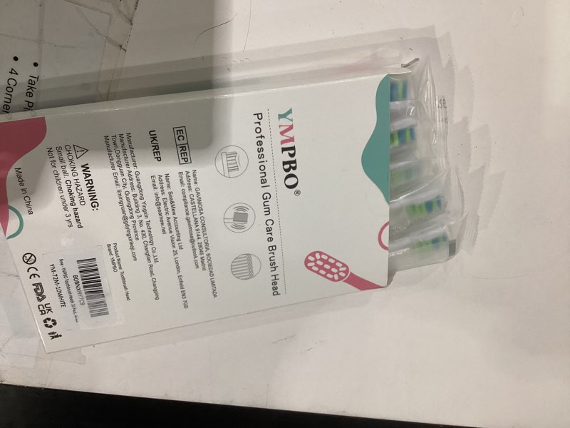 Condition photo showing Good Condition for ympbo 10 pack toothbrush replacement heads compatible with 7am2m am100/am105/am110 electric toothbrush, soft brush bristles, white