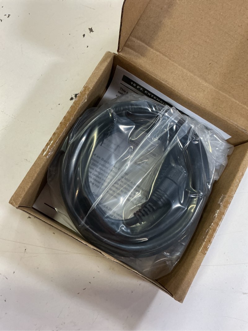Condition photo showing New/Like New for nmea 2000 (n2k) 15 foot backbone drop cable, extension cable for lowrance simrad b&g navico & garmin networks, 5-pin connectors nmea 2000 marine network cable