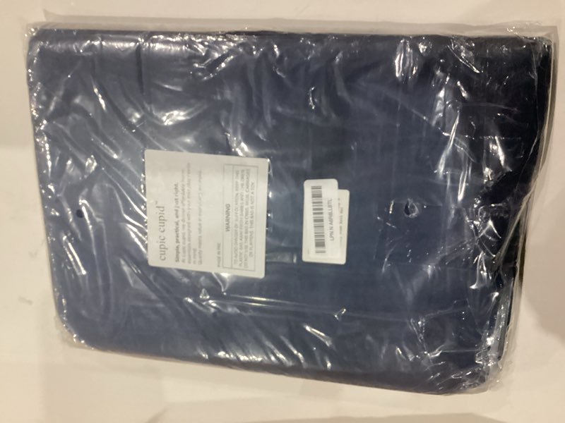 Condition photo showing New/Like New for Cupic Cupid Super Soft Memory Foam Bath Mats for Bathroom Floor Shower & Tub, Navy Blue Bathroom Rugs Non Slip Washable, Water Absorbent Bath Rugs, Quick Dry Bath Carpet 24" x 16" Navy Blue 1'4" x 2' (16" x 24")