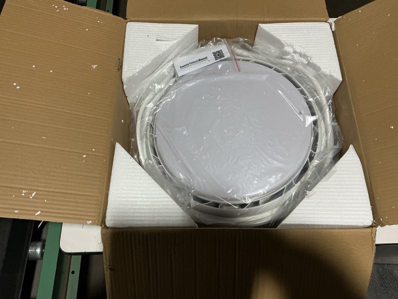 Myleoron Enclosed Bladeless Ceiling Fan with Light and Remote Control, Three Adjustable Lighting Lev