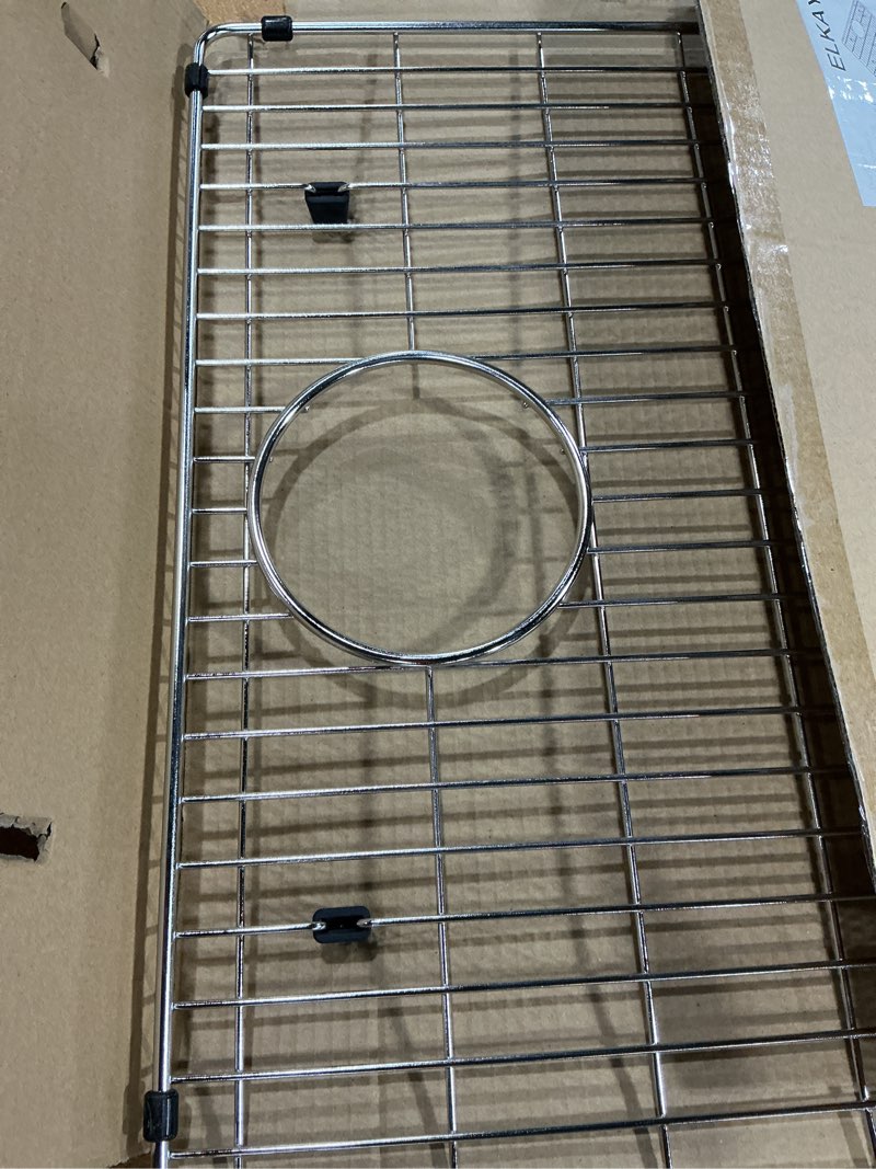 Condition photo showing New/Like New for elkay sink bottom grid rack rear center drain stainless steel ctx0bg1914
