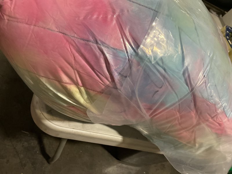 Condition photo showing New/Like New for Rainbow Rabbit Plush Striped Area Rug for Bedroom Living Room Sofa,5'x8' Fluffy Shaggy Rectangular Square Rug for Kids Teen Girls Room,Furry Carpet Rug for Nursery Baby Room Rainbow 5'x8'(Rectangle)