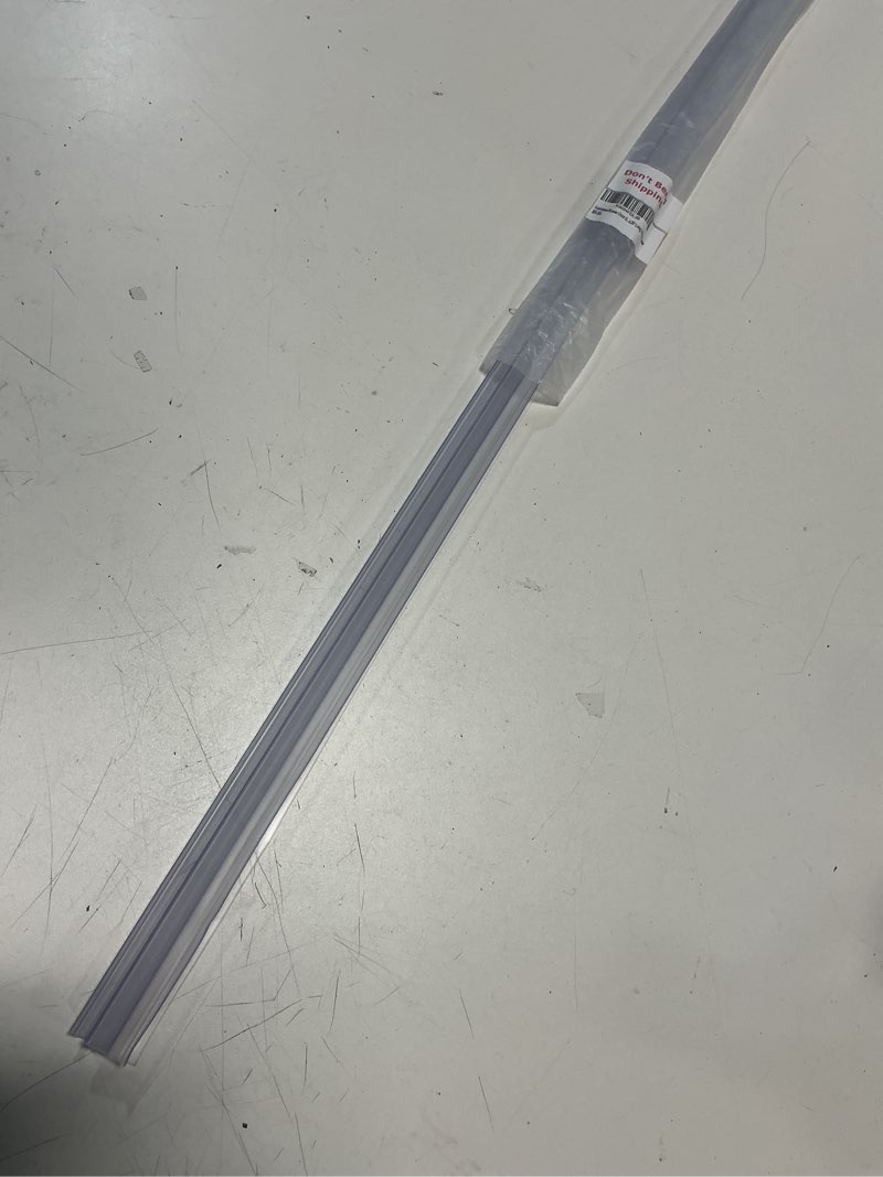 Condition photo showing Good Condition for Frameless Shower Door Bottom Seal Shower Sweep with Drip Rail for 3/8" Glass,36" Long, Vinyl, Clear For 3/8" Glass Bottom Seal